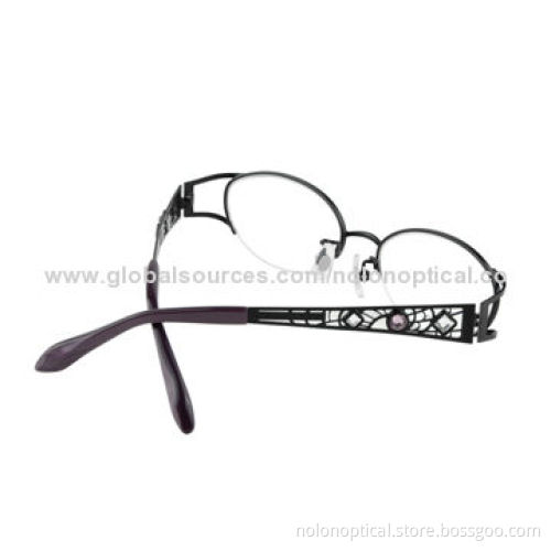 Woman's Stainless Eyeglasses Optic with Stones, 49-17-135 Frame Color